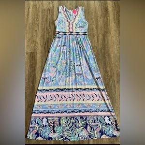 Lilly Pulitzer Lapis Lanterns McKinley Maxi Dress 12